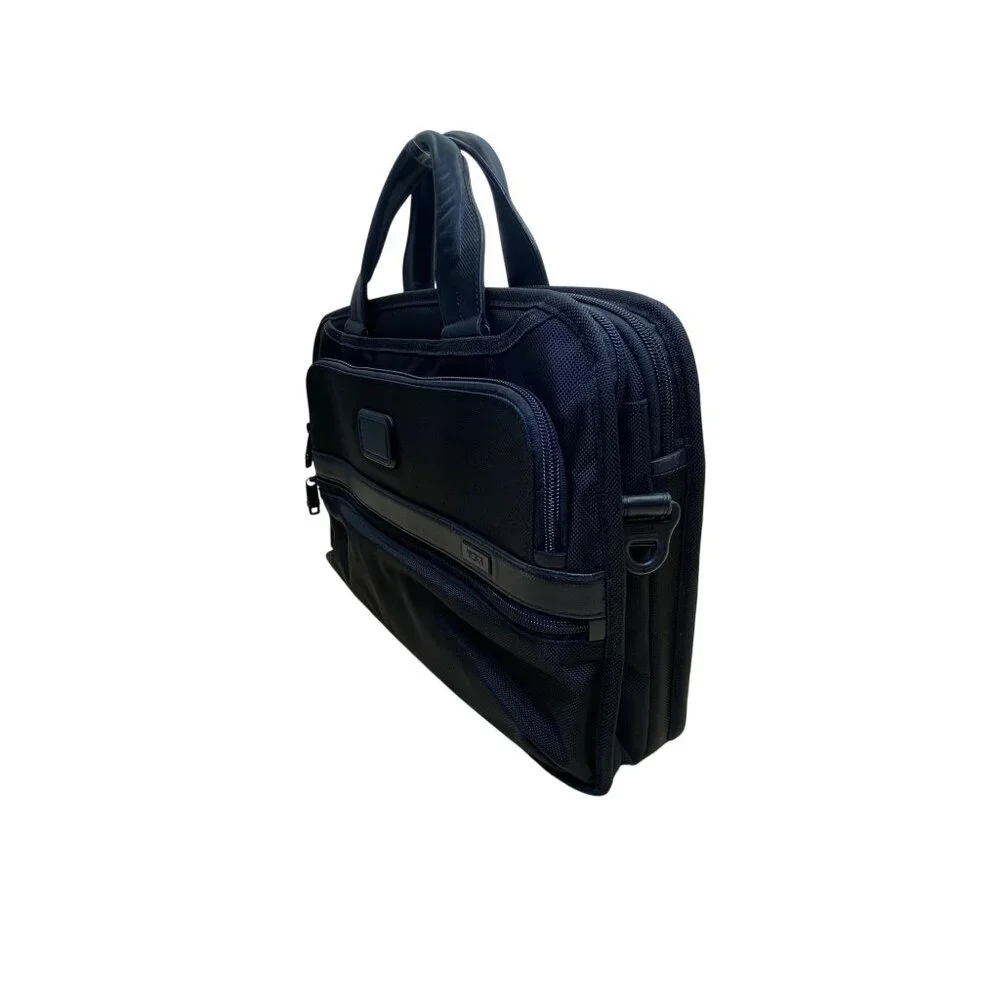 Tumi Men’s Black Nylon Multiple Compartments Durable Briefcase Messenger Bag
